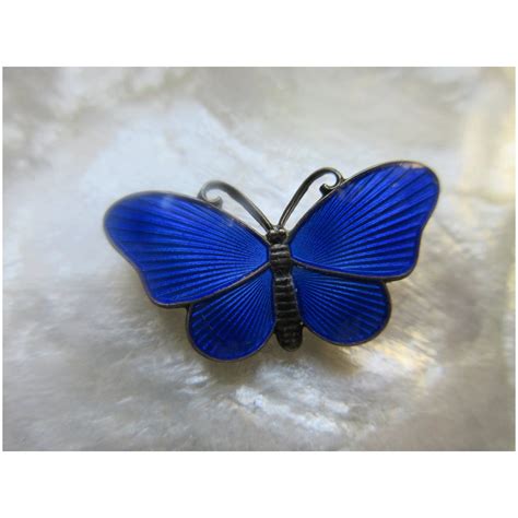 Vintage Enameled Sterling Norway Butterfly Pin Found At Bylane