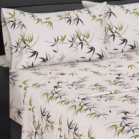 Fern 300 Thread Count Floral Print Bed Sheets 100 Cotton Printed Bed