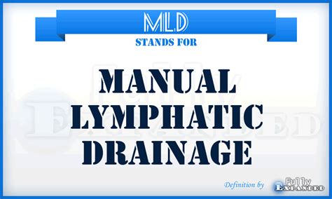 Mld Manual Lymphatic Drainage Meaning Definition