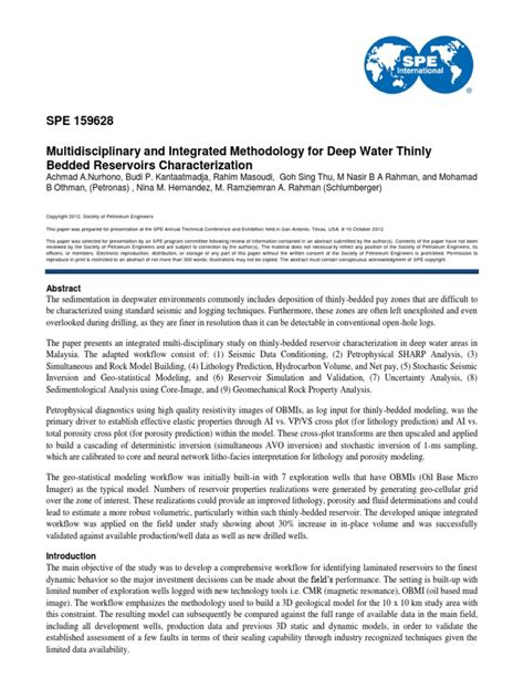 Multidisciplinary And Integrated Methodology For Deepwater Thin Bed