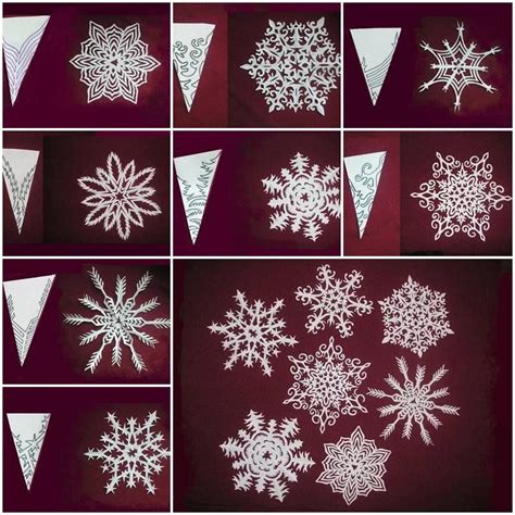 Flocons Paper Snowflake Designs Paper Snowflake Template Paper