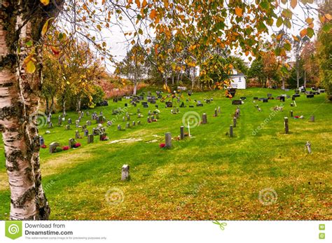 Autumn In The Norwegian Cemetery Editorial Photography Image Of