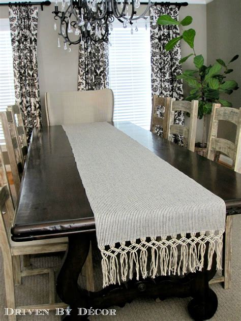 10 minute table runner | the sewing room channel. DIY Macrame Fringe Table Runner | Driven by Decor
