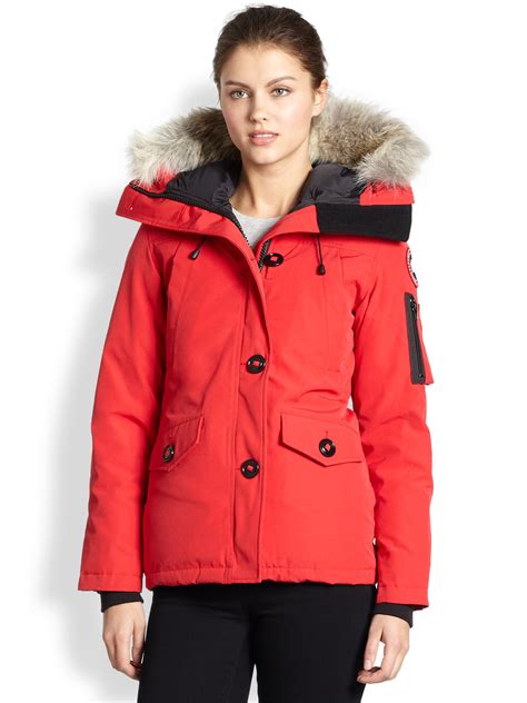 Canada Goose Furtrimmed Downfilled Montebello Parka In Red Lyst