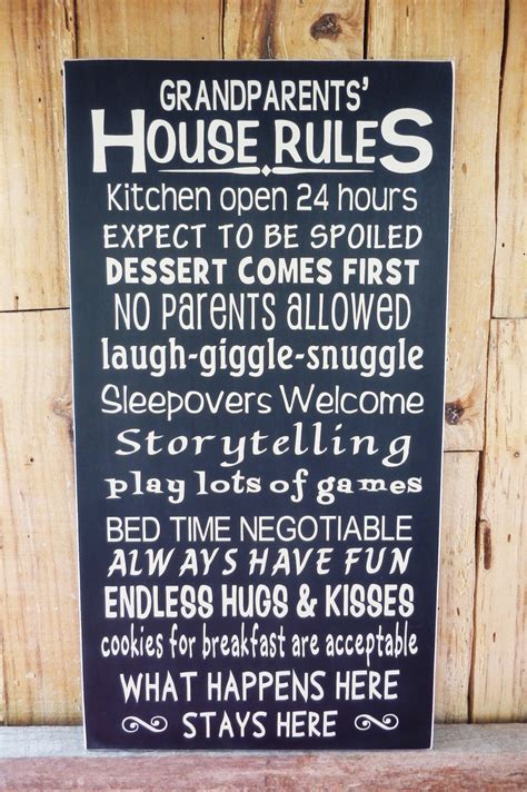 Grandparents' House Rules Grandma's House Rules 9.5 | Etsy