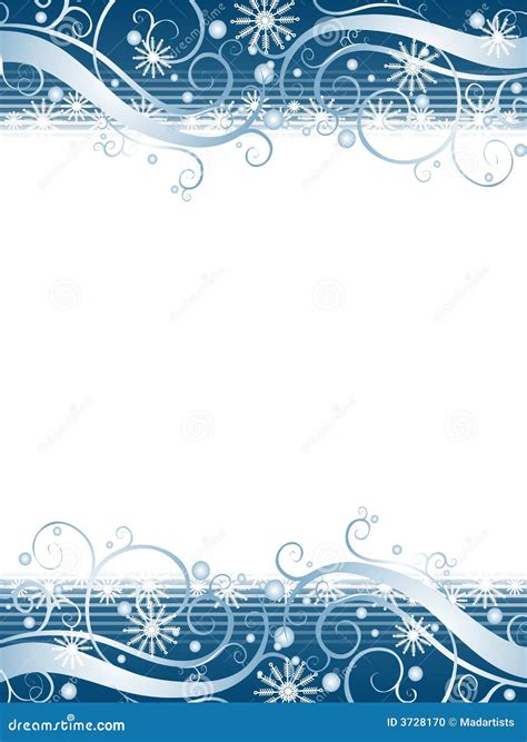 Winter Wonderland Blue Snowflake Background Stock Illustration