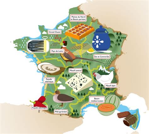 La France Gastronomique En Camping Car Maps Carte Cartes Illustrées