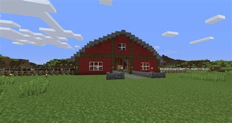 I Decided I Needed A Barn For My Animal Farm Minecraft