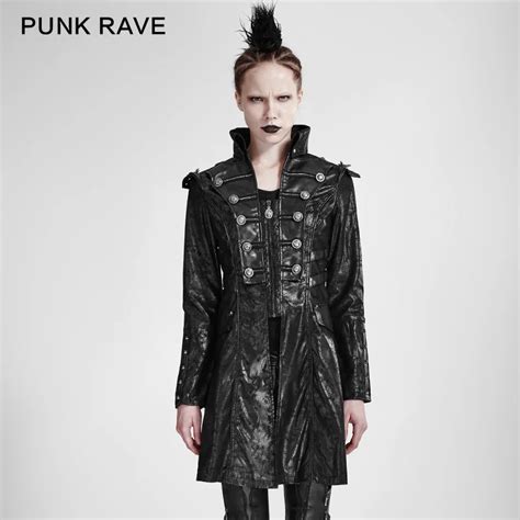 Punk Rave Military Uniform Streampunk Visual Kei Gothic Womens Winter