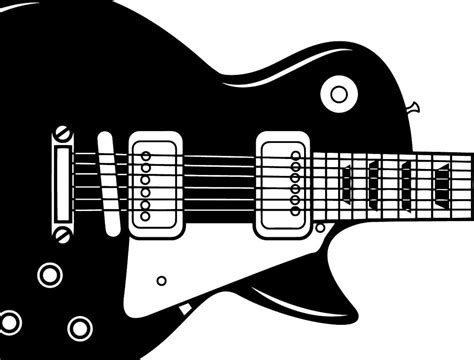 Gibson Les Paul Electric Guitar Svg File Guitar Clipart Cut Etsy