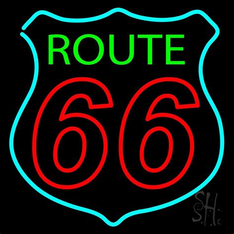 Route Double Stroke 66 Led Neon Sign Route 66 Neon Signs Everything