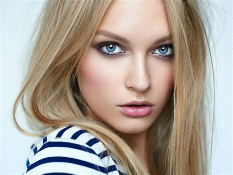 Women Blonde Face Portrait Blue Eyes 1080p Wallpaper Hdwallpaper