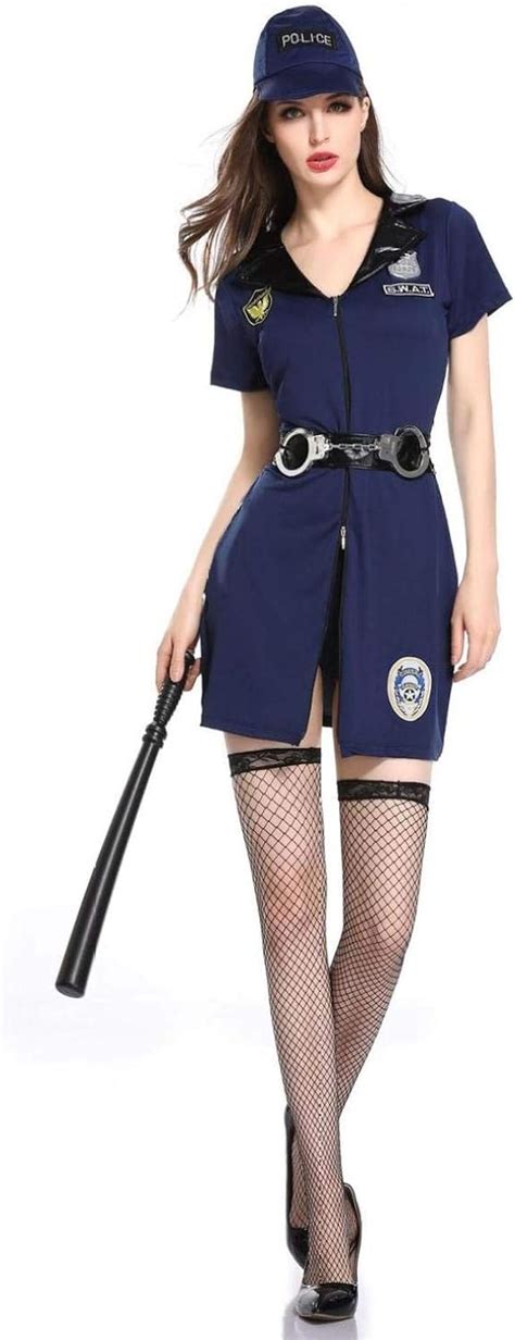 Womens Erotic Bodystockings Sexy Blue Adult Sexy Police Costumes For Women Adult Women