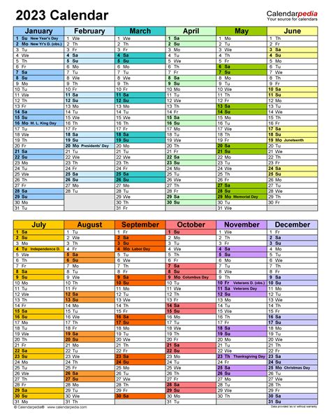 2023 Calendar Pdf Word Excel 2023 Calendar Free Printable Word
