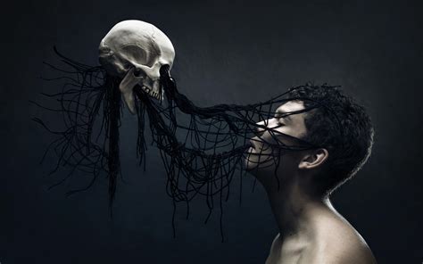 Dark Horror Skull Psychedelic Wallpapers Hd Desktop