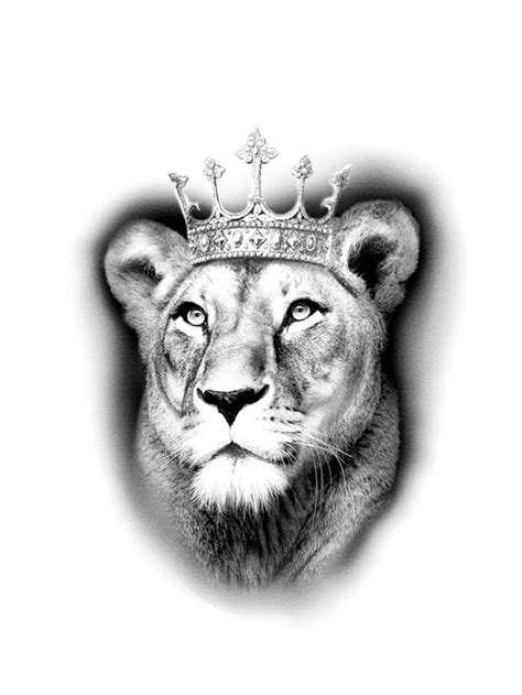 Lion Crown Tattoo Design