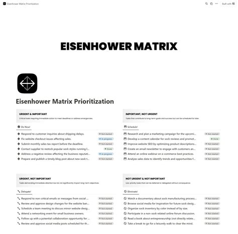 Free Eisenhower Matrix Prioritization For Notion Best Notion