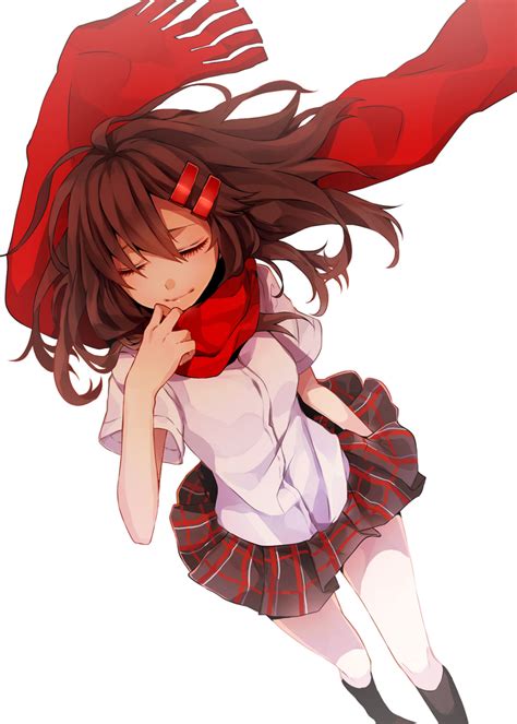 1062611 Illustration Anime Anime Girls School Uniform Scarf