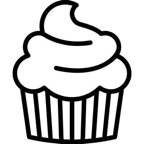 Simple Cupcake Outline