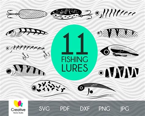 Fishing Lure Svg Fishing Lure Pattern Dxf Svg Cut Files For Etsy