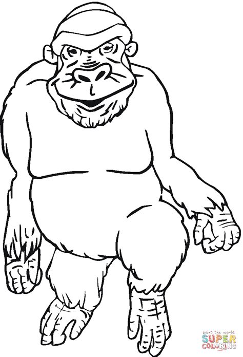 Gorilla 19 coloring page | Free Printable Coloring Pages