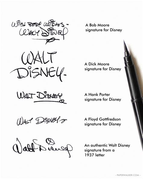 √ Walt Disney Real Signature