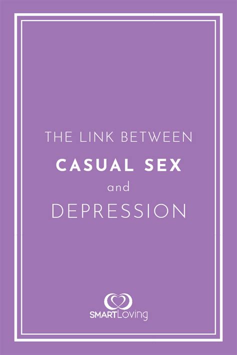Casual Sex And Depression Link