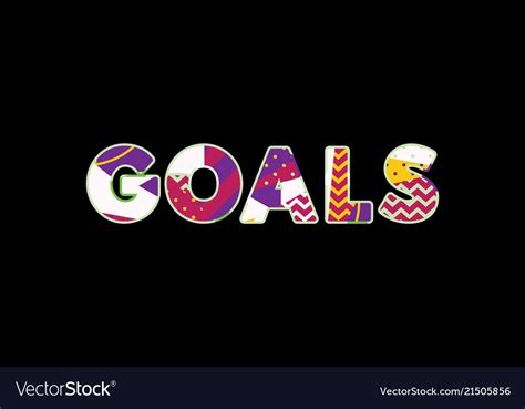 Goals Concept Word Art Royalty Free Vector Image