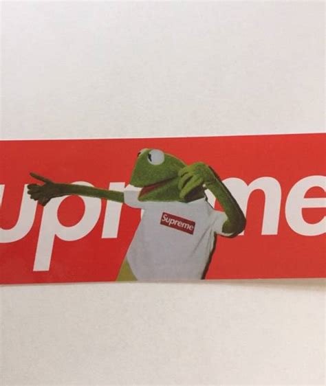 Supreme Kermit The Frog Box Logo Sticker Grailed