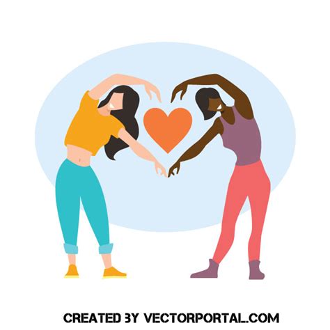 Lesbian Couple In Love Royalty Free Stock Svg Vector And Clip Art
