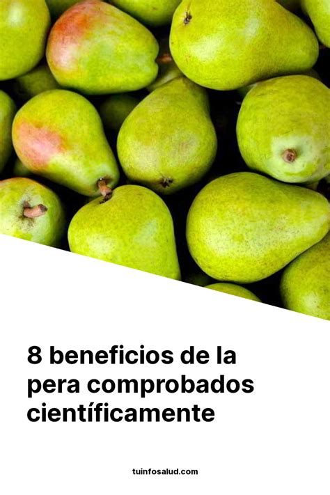 8 beneficios de la pera comprobados científicamente TuInfoSalud