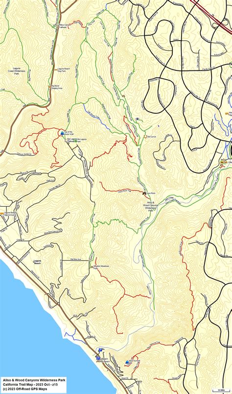 Aliso And Wood Canyons Wp California Trail Map