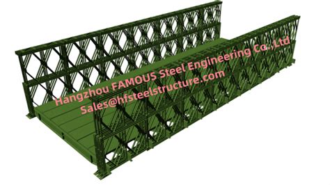 Single Lane Steel Bailey Bridge Rental Prefabricated Modular Shoring