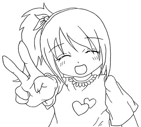 Download Little Misaki Lineart by AlyssasART on DeviantArt