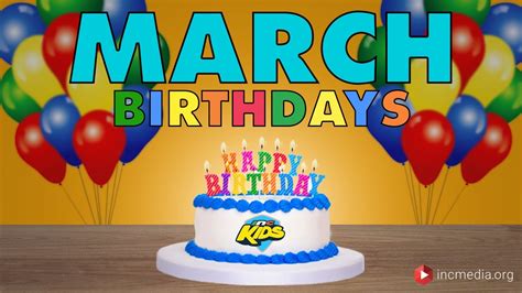 March Birthdays Youtube