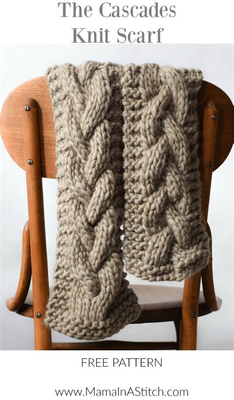 Cable Knit Scarf Pattern Mikes Natura
