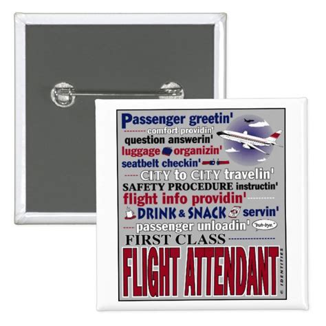 Flight Attendant Pin Zazzle