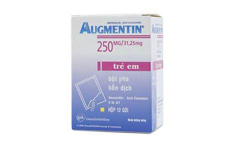 Thuốc Augmentin 250mg Hộp 12 Gói Trị Nhiễm Khuẩn Nhà Thuốc 5g