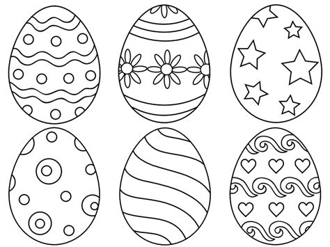 Easter egg templates and coloring pages. Easter Egg Coloring Pages Free Printable at GetDrawings ...