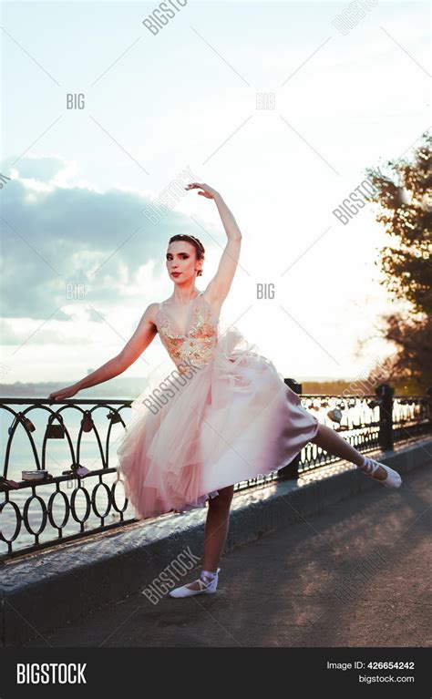 thin ballerina pink image and photo free trial bigstock