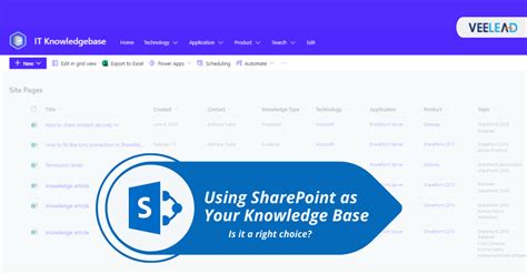 using sharepoint as your knowledge base is it a right choice veelead solutions