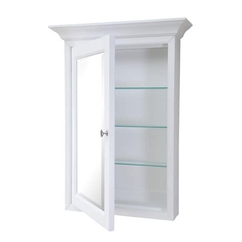 Kbc Newport 33 Wood Wall Mounted Medicine Cabinet W Beveled Glass In