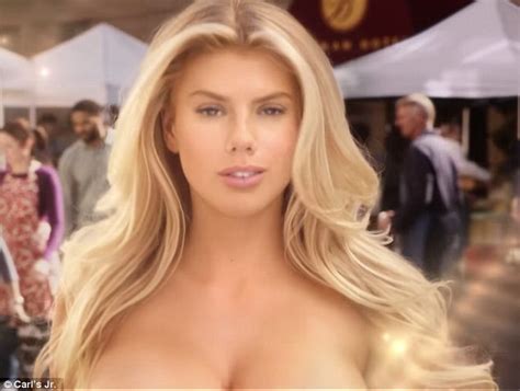 Carls Jr Model Charlotte Mckinney Teases A Hint Of Cleavage At