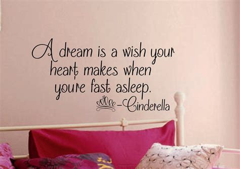 A Dream Is A Wish Wall Decal Cinderella Wall Decal