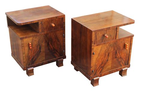 Pair Of Art Deco Bedside Tables 1920s 262757