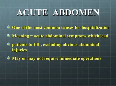 Acute Pain Abdomen Clinical Examination And Reaching For A Diagnosis