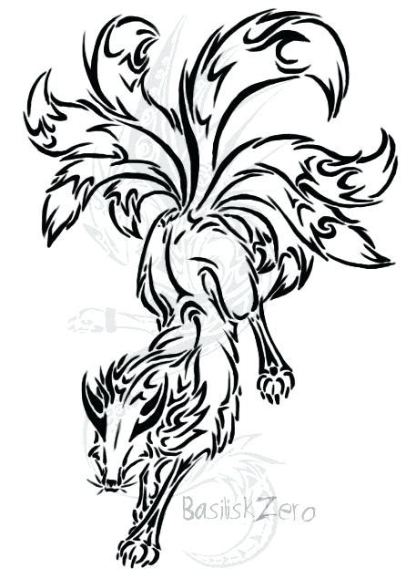 Nine Tailed Fox Coloring Pages At Free Printable