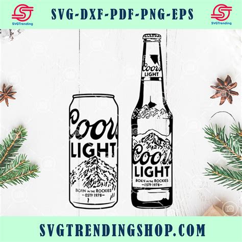 Coors Light Bottle And Can Alcohol Beer SVG Coors Light Beer SVG