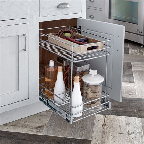 Convert your kitchen cabinet and pantry to slide out drawers. ClosetMaid 2 Tier Kitchen Cabinet Pull Out Drawer ...