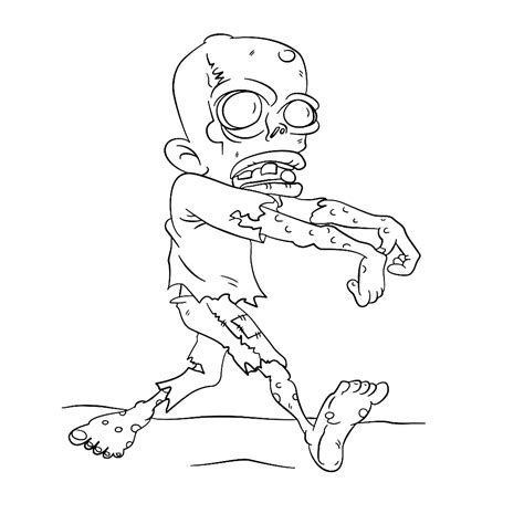 Leuk voor kids Zombies kleurplaat